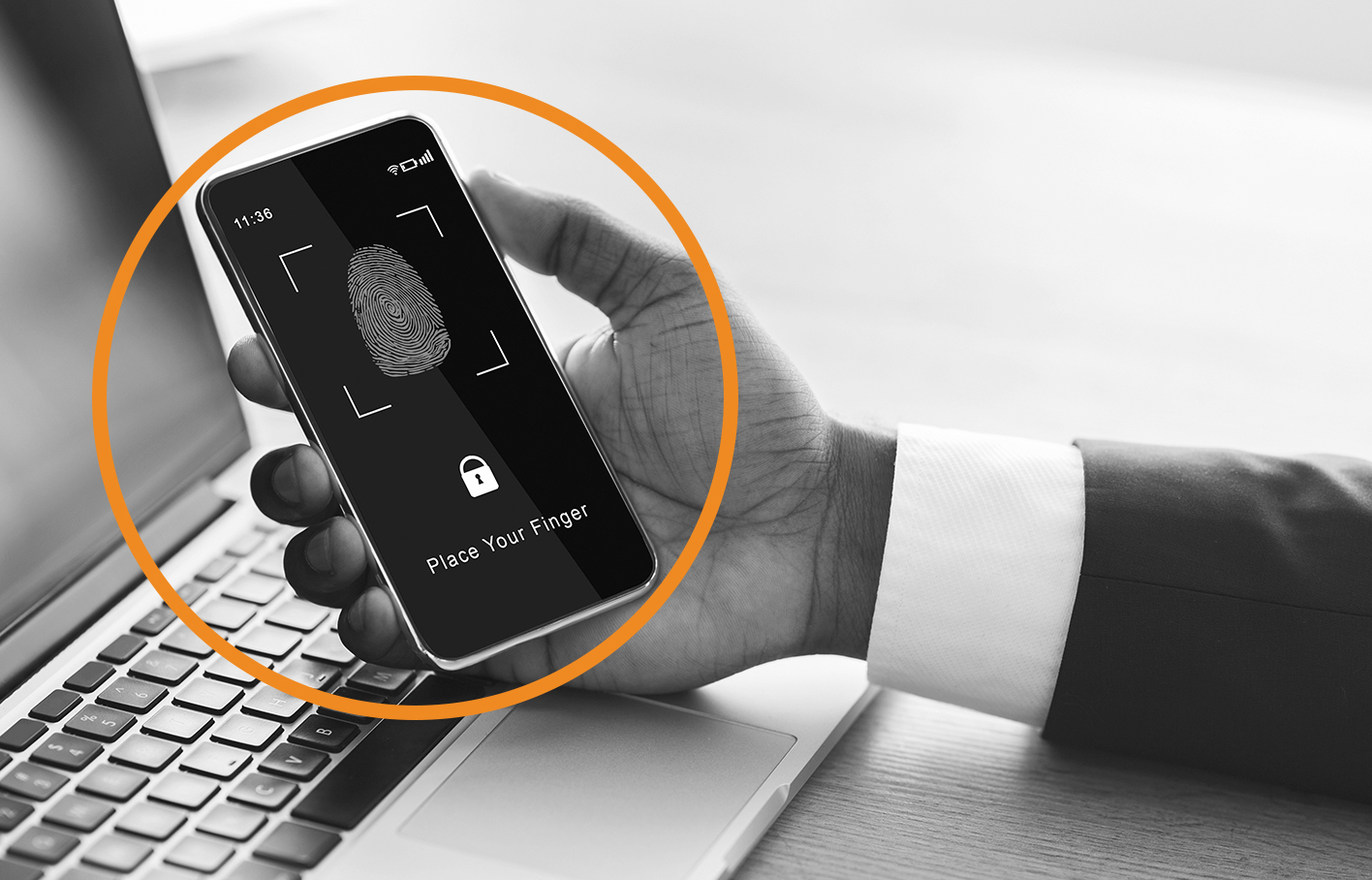 Passwordless Authentication use of a fingerprint
