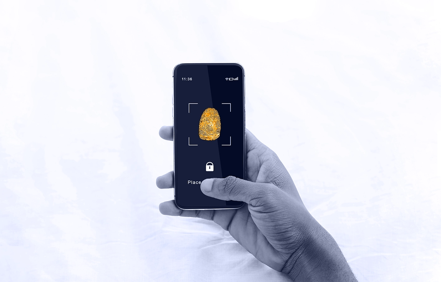 Mobile phone with finger print scanner